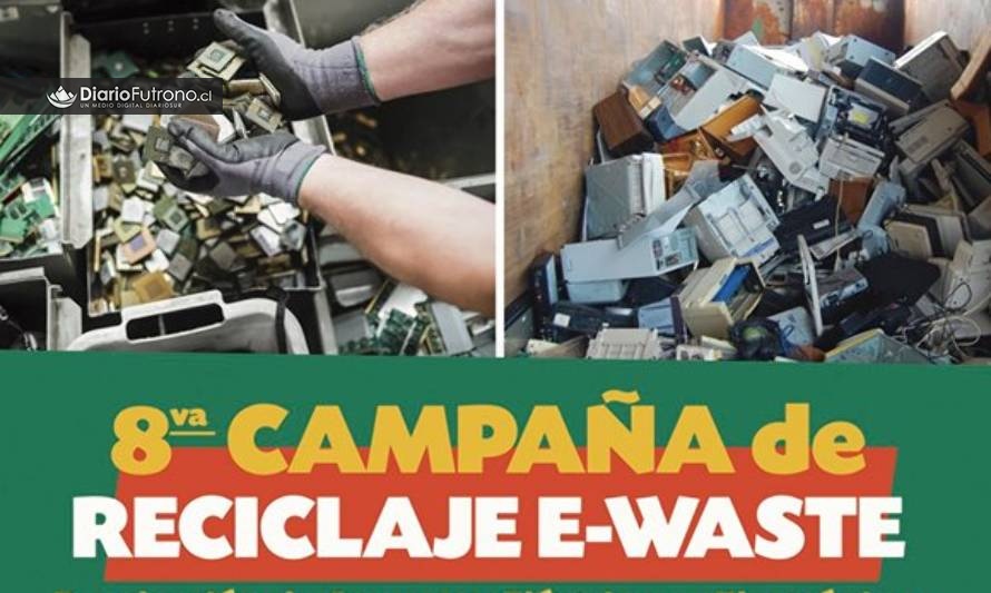 Confirman fechas para próxima campaña de reciclaje de aparatos electrónicos en Futrono