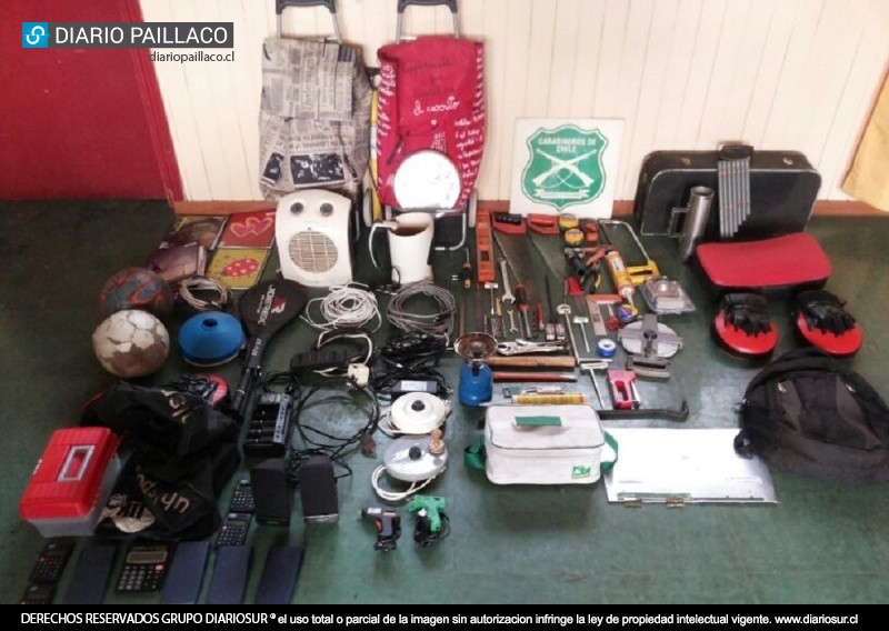 Carabineros desbarató presunta banda de delincuentes juveniles en Paillaco