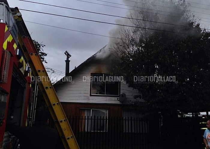 Inflamación de combustión afectó a vivienda de calle Bulnes en Paillaco