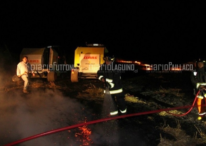 Increíble: recalentamiento de maquinaria agrícola casi genera incendio de proporciones