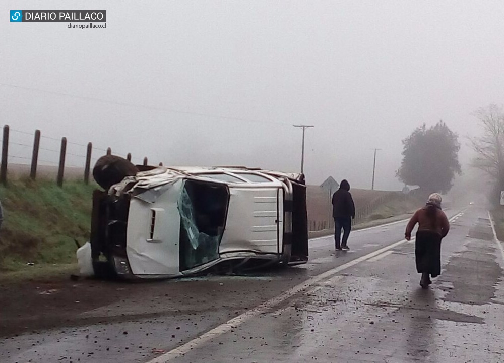 Nuevo accidente en Lumaco: camioneta volcó dejando a dos personas lesionadas