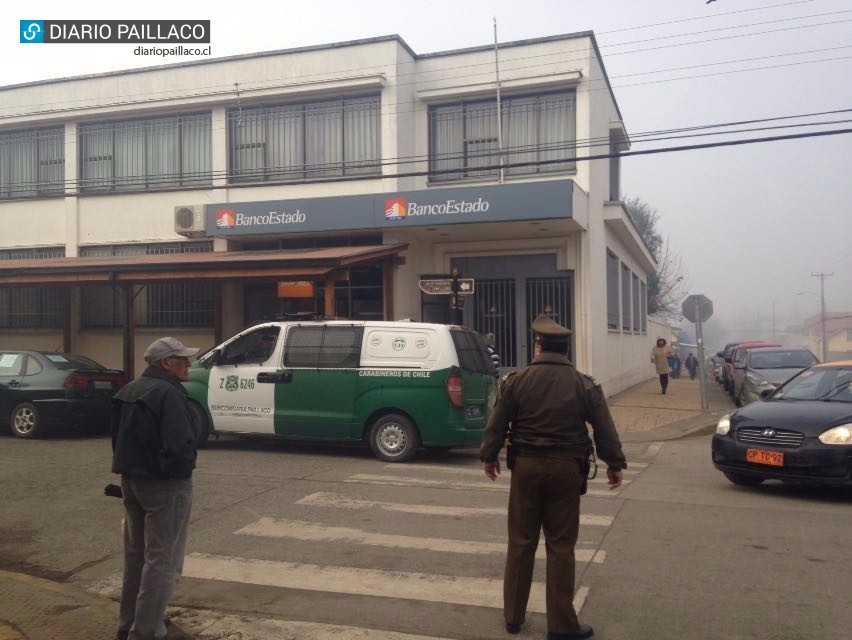 [ÚLTIMO MINUTO] Banda huye tras asaltar BancoEstado de Paillaco