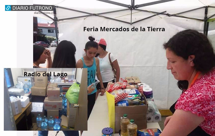 Futroninos manifiestan solidaridad con  agua y alimentos en campaña ciudadana