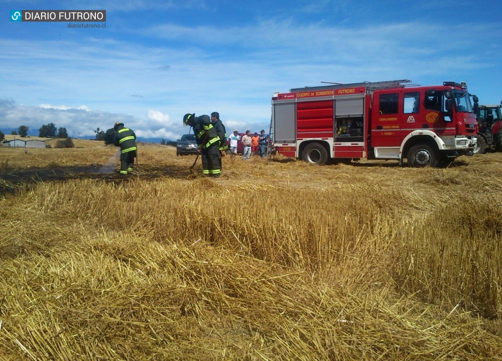 Alarma de bomberos por incendio de pastizales en Puerto Futrono 