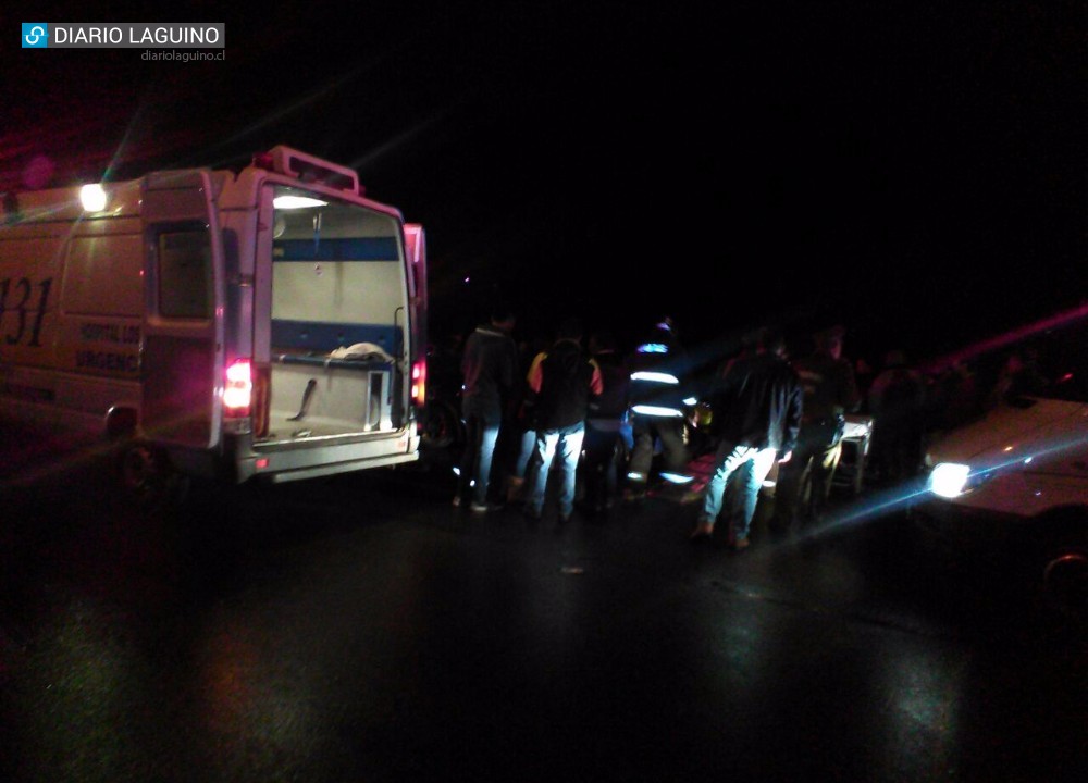 Colisión por alcance dejó varios heridos esta noche en Los Lagos