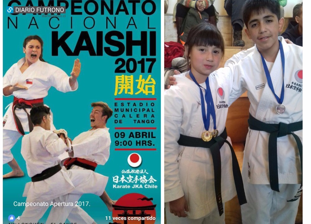Niños de Futrono conquistaron la cima del karate tras lograr primer y segundo lugar en campeonato nacional