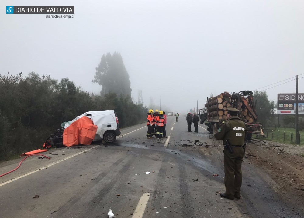 Colisión frontal con camión deja un fallecido en la ruta T-202