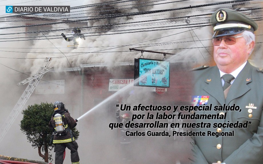 Saludo del Presidente Regional de Bomberos en el aniversario 166 de la institución