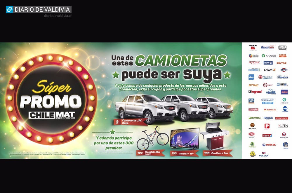 Ferreterías Harcha - Chilemat regalarán 3 camionetas y otros 300 premios a sus clientes