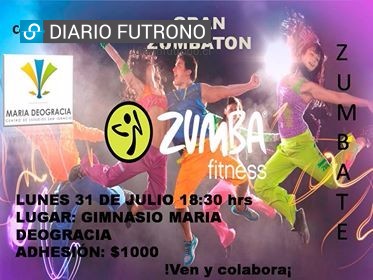 Lunes 31 de julio: Invitan a Zumbatón solidaria en Futrono