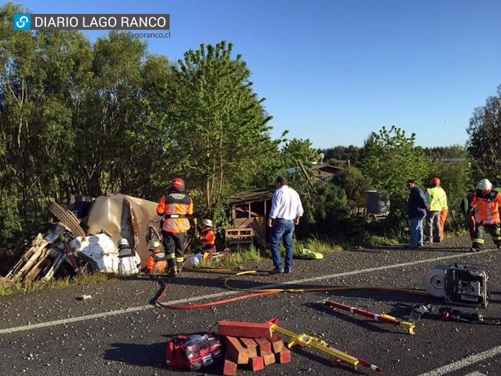 Accidente fatal en ruta que une Río Bueno con Lago Ranco