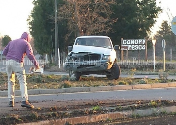 Camioneta y furgón colisionan en el cruce Coique