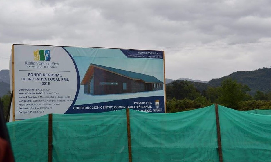 Avanzan las obras del futuro centro comunitario de Riñinahue