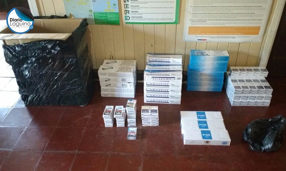 Carabineros de Antilhue descubrió contrabando de cigarrillos extranjeros en ruta Los Lagos-Valdivia