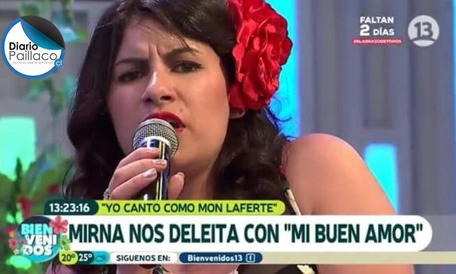 Paillaquina disputa el paso a la final de canto en Bienvenidos de canal 13