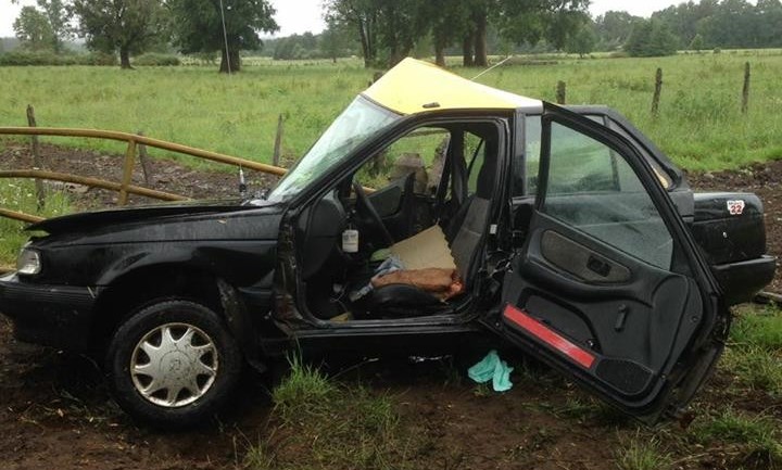 Taxista laguino sufrió grave accidente en ruta Los Lagos-Panguipulli