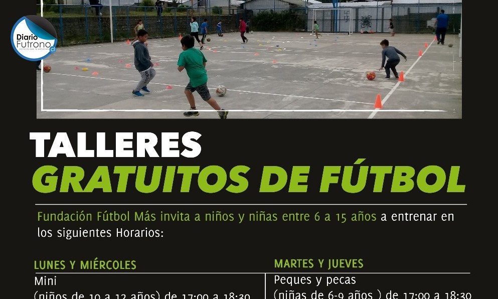 En marzo continúan los talleres sociodeportivos de Fútbol Más