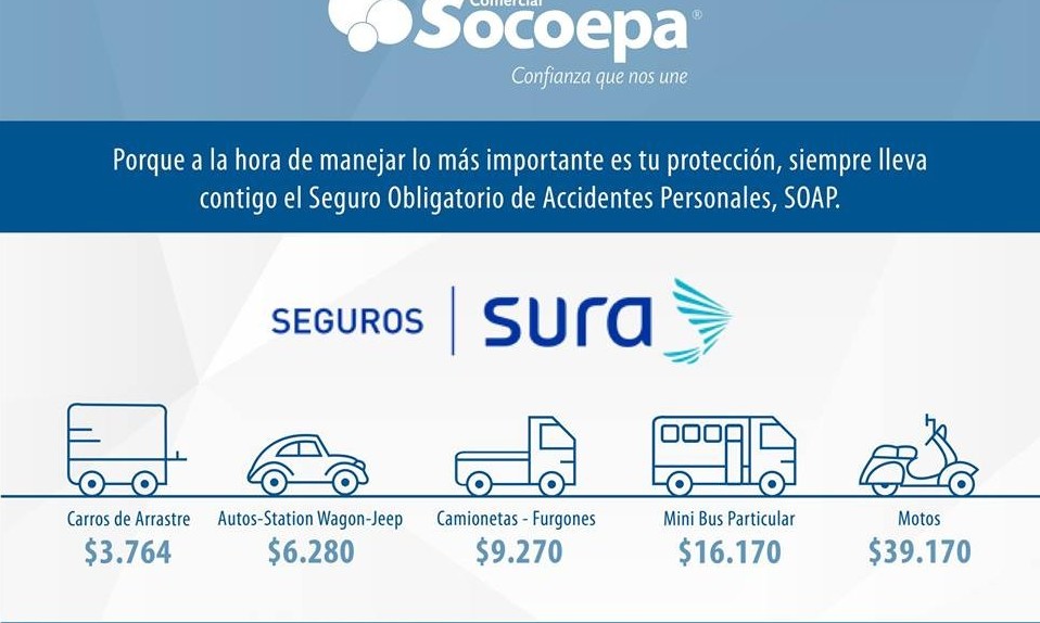 Contrata tu Seguro Obligatorio en Comercial Socoepa y gana $100 mil en compras