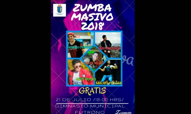 Invitan a entretenido masivo de zumba en Futrono