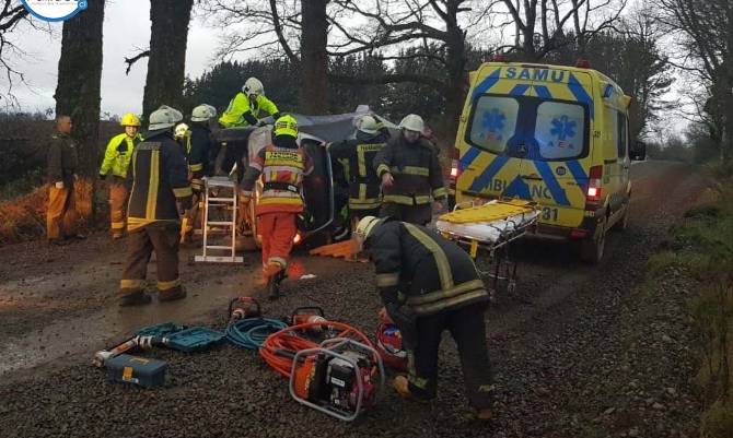 Accidente en sector rural de Paillaco dejó un herido grave