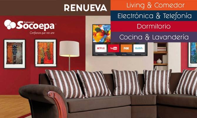 Ya comenzó especial "Renueva tu Living & Comedor" de Comercial Socoepa