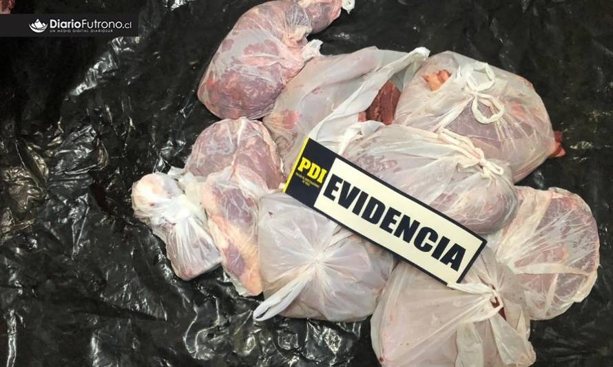 PDI de La Unión encontró 46 kilos de carne robada en domicilio de Futrono