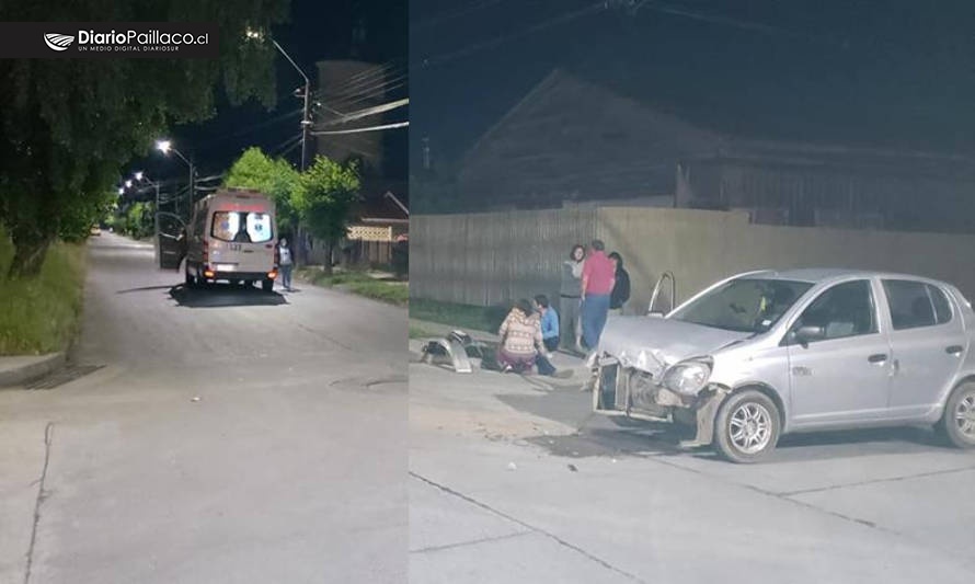 Ambulancia de Futrono quedó fuera de servicio tras ser colisionada por automóvil en Paillaco