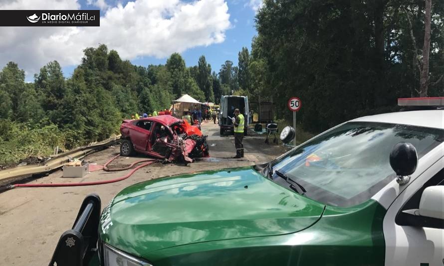 Aumenta a 9 cifra de fallecidos en violento accidente ocurrido en Máfil