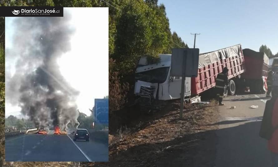 [TRES FALLECIDOS] Camión colisionó a bus y otros vehículos en ruta bloqueada por pescadores artesanales 