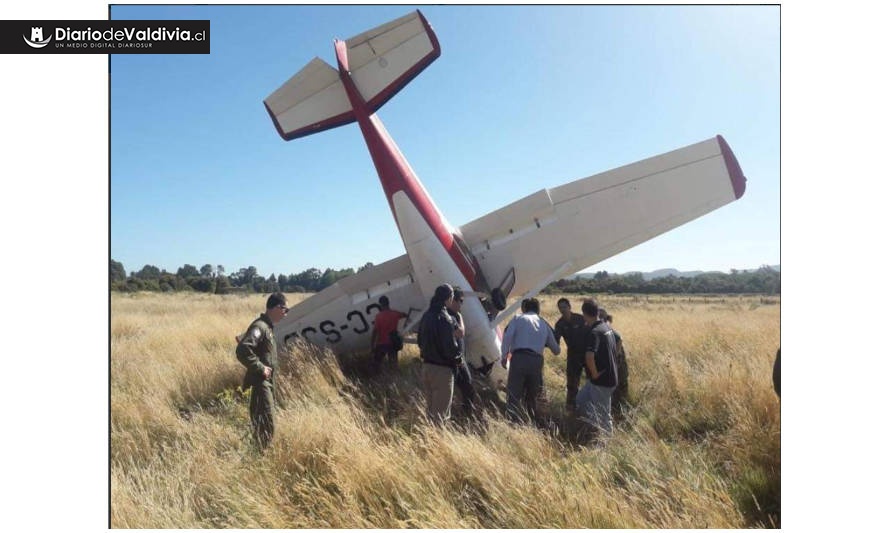 Avioneta se estrelló tras despegar en aeródromo de Valdivia