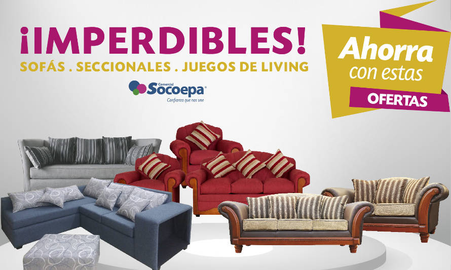 LIVING Y SECCIONALES: Mira los 10 Imperdibles de Comercial Socoepa