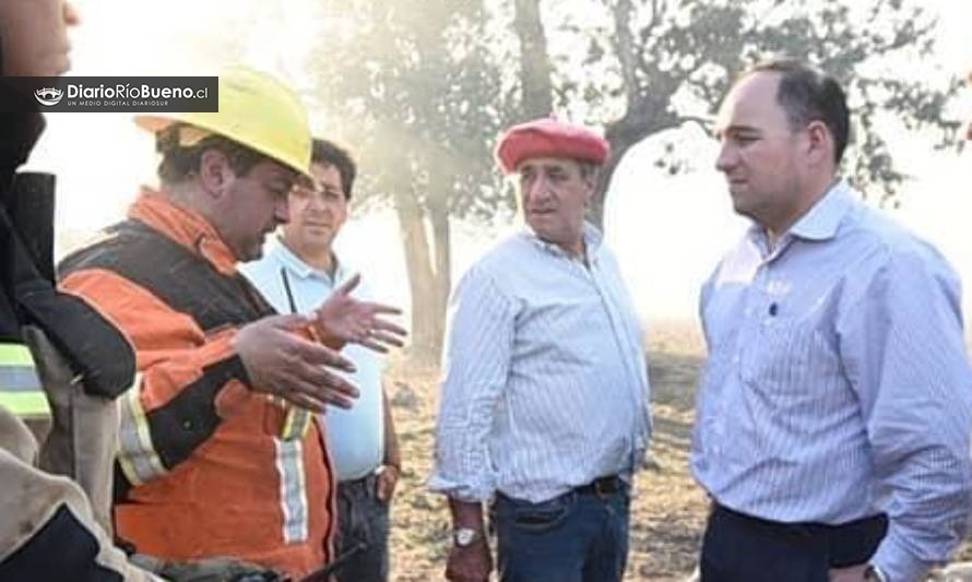 Incendio forestal en Río Bueno afectó predio de Kike Morandé