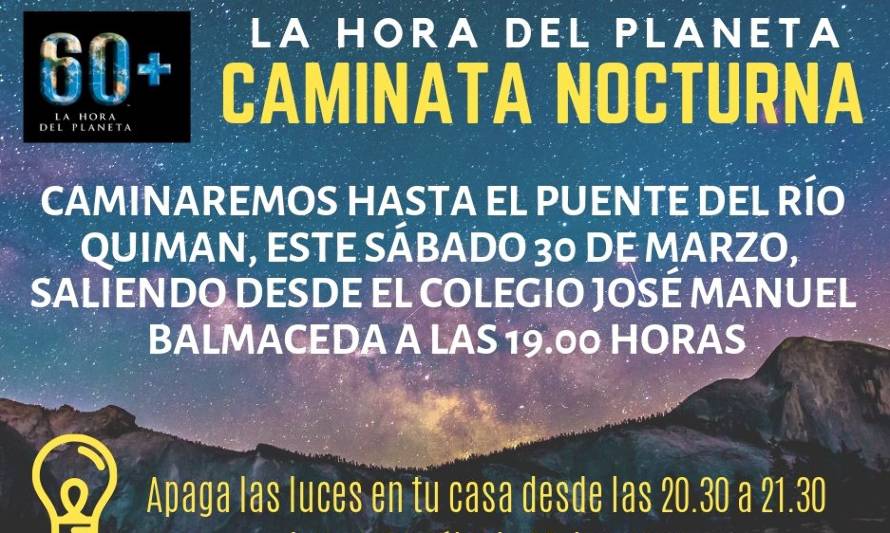 Con caminata hasta el rio Quimán Futrono se une a la “Hora del Planeta”