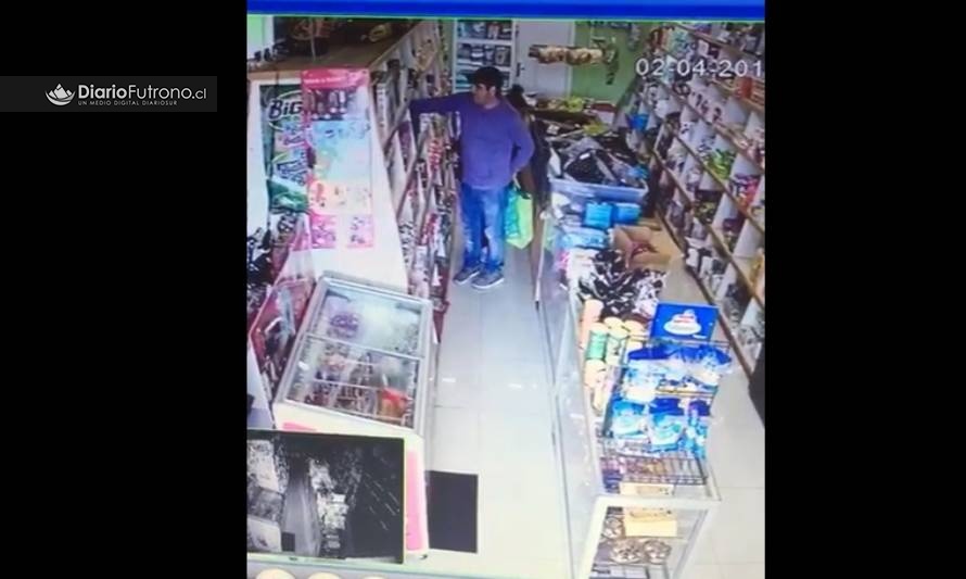 Carabineros busca a pareja que robó diversas especies en supermercado de Llifén 