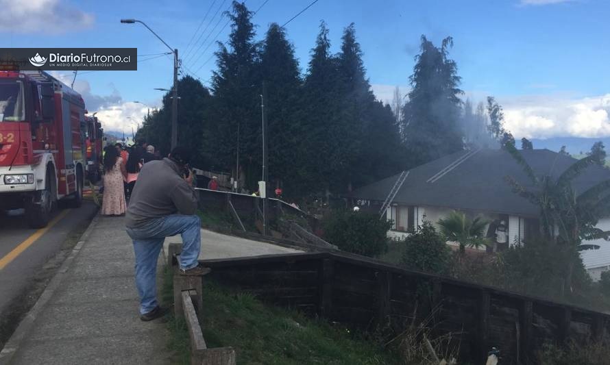 Bomberos evitó que vivienda resulte consumida por incendio en Futrono