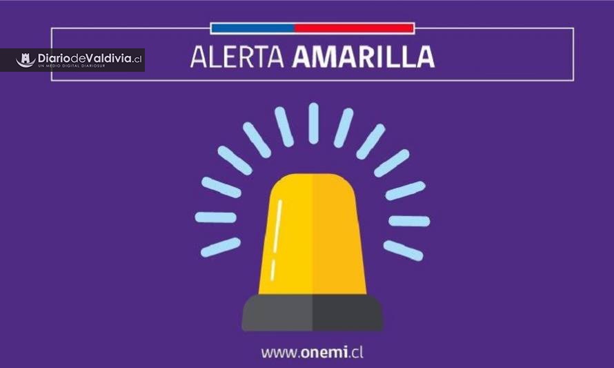 Alerta amarilla por riesgo de desborde en Lanco y San José de la Mariquina