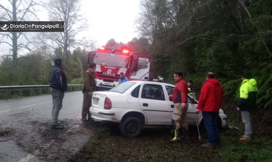 Tres lesionados dejó accidente en ruta Los Lagos-Panguipulli