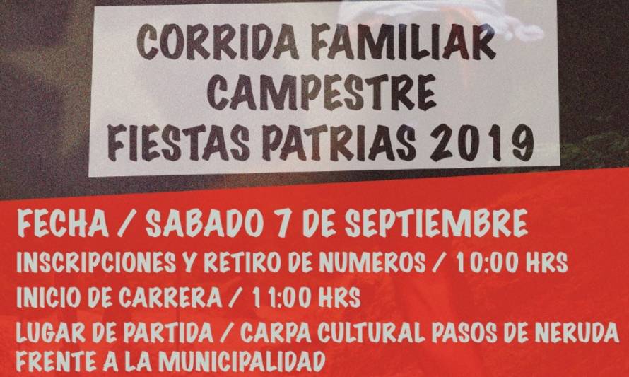 Liceo San Conrado invita a gran Corrida Familiar Campestre en Futrono