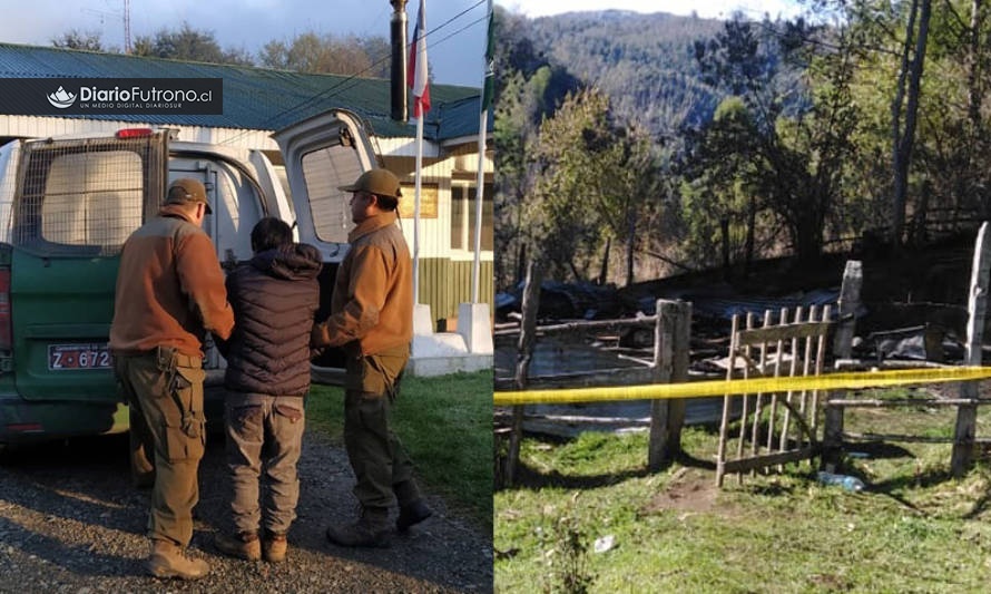 Incendio que destruyó vivienda en Futrono habría sido intencional