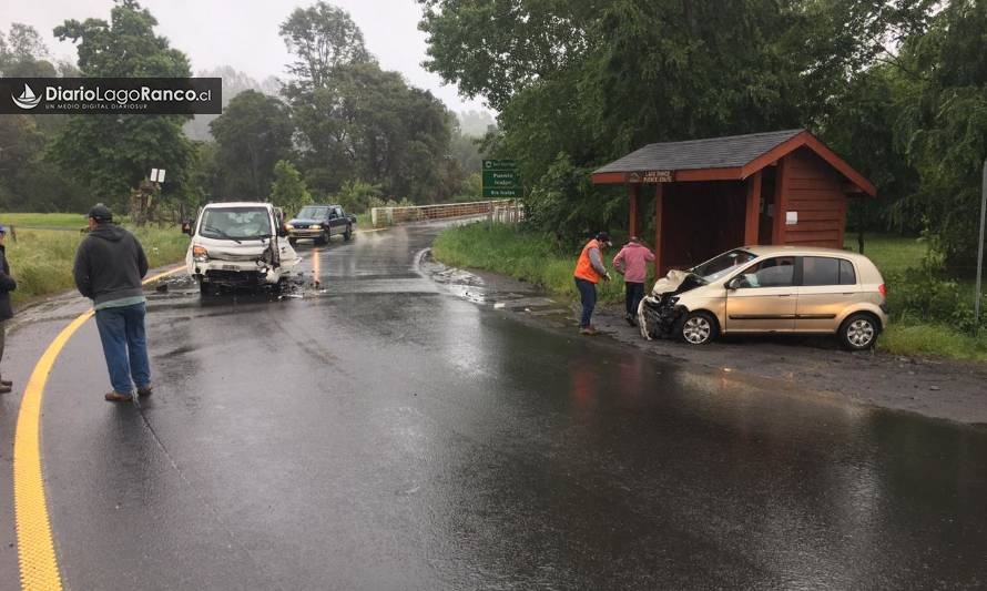 Un lesionado tras colisión en ruta Lago Ranco-Riñinahue