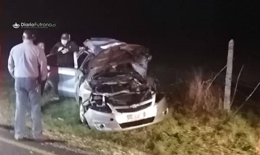 2 adultos y un menor lesionados tras accidente en Ruta Llifén-Arquilhue