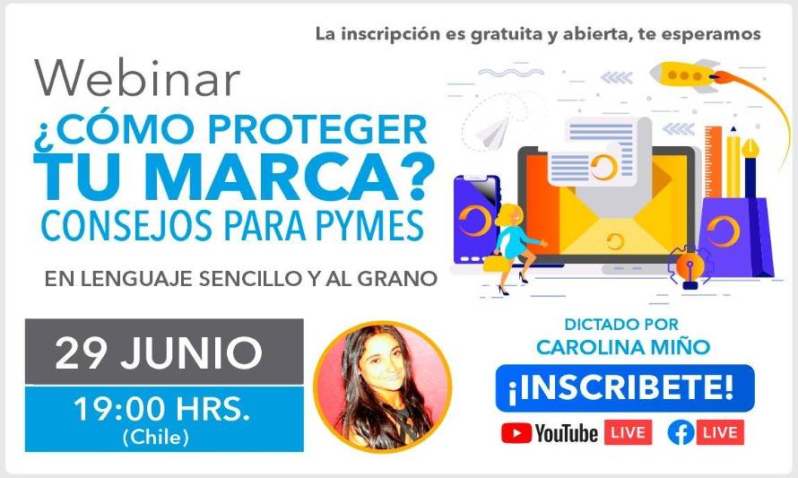Invitan a pymes a participar en webinar sobre 
protección de marca y propiedad intelectual