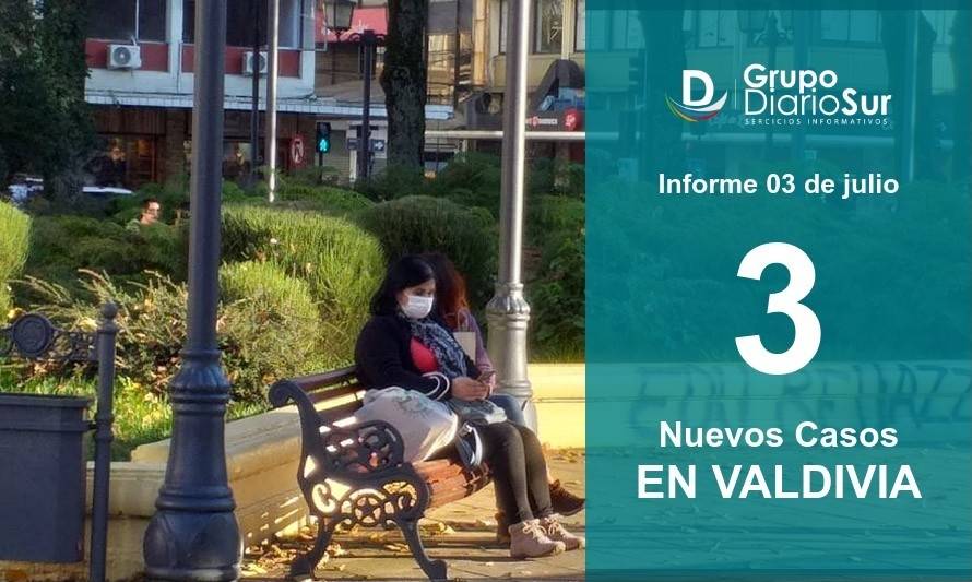 Valdivia declara este viernes 3 nuevos contagios