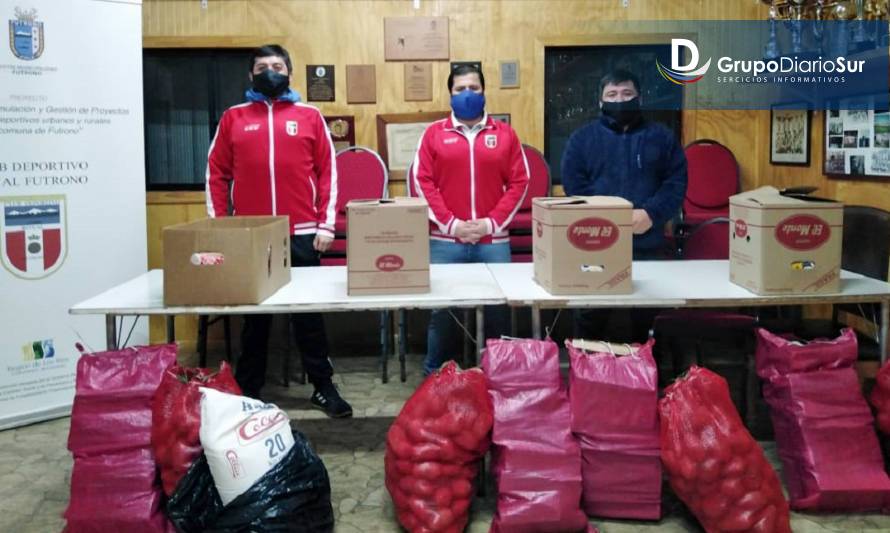 Deportivo Royal entregó ayuda solidaria a 5 familias futroninas
