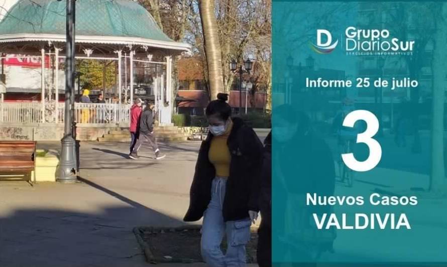 Valdivia suma 3 nuevos casos este sábado