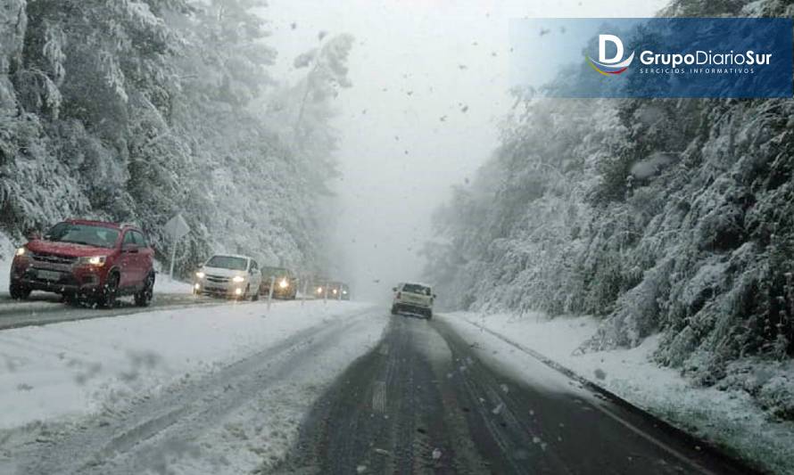 Precipitación de nieve en Los Ríos declinará a partir del mediodía