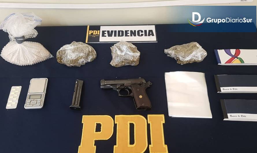 Brigada Antinarcóticos de Valdivia incautó drogas en Santiago