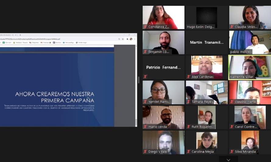 Emprendedores de Los Ríos aprendieron sobre campañas de marketing para redes sociales