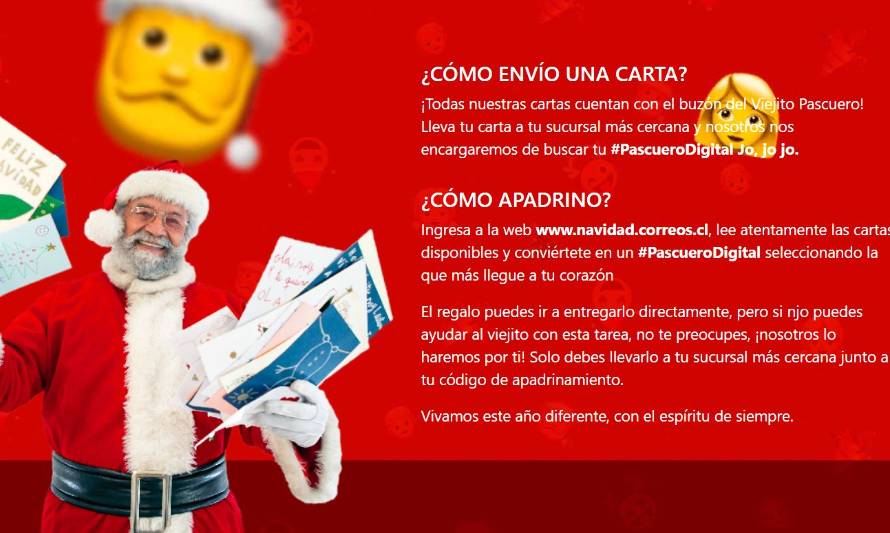 Correos de Chile lanza campaña solidaria para apadrinar cartas al Viejito Pascuero