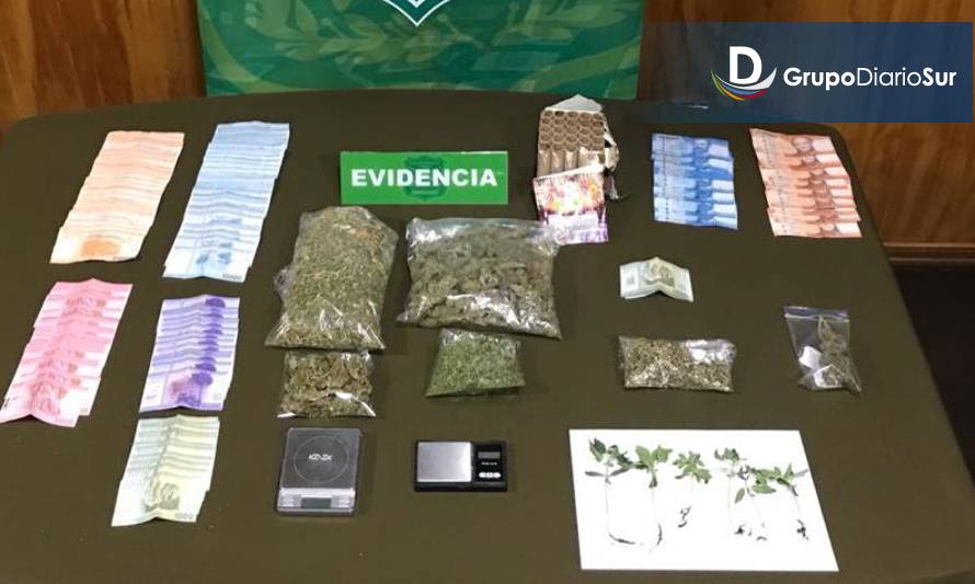 Decomisan droga y fuegos artificiales en operativo en Valdivia
